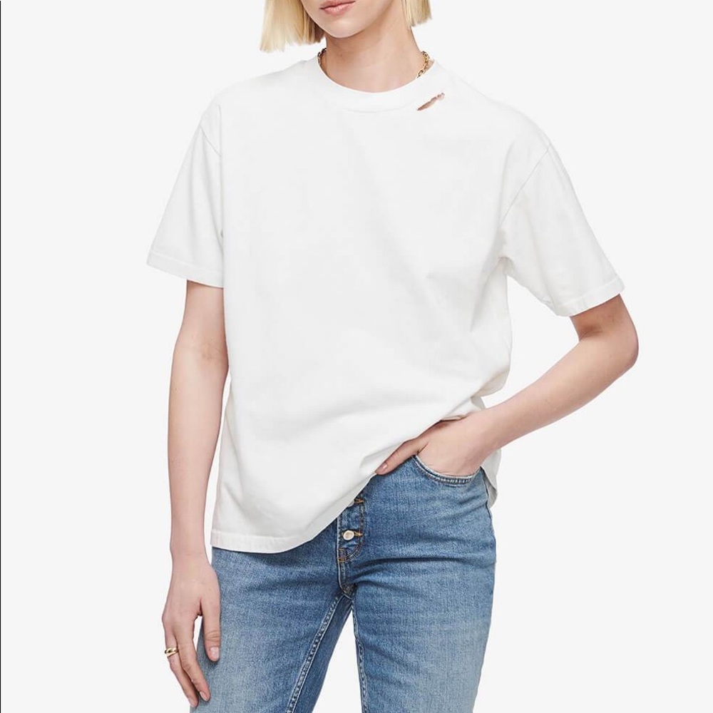 Anine Bing Milo Tee in White